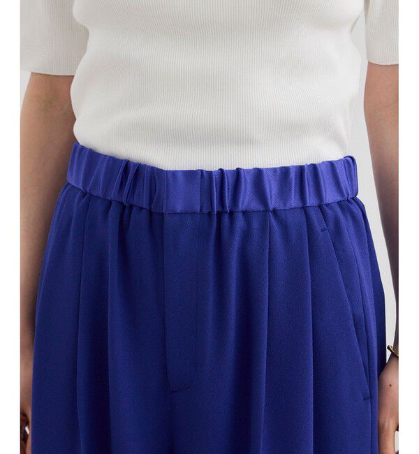 ROPE「【洗える・カセット服】ライトトリアセイージーワイドパンツ/お仕事・通勤・セットアップ対応」|チノ|