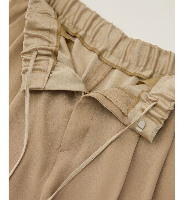 ROPE「【洗える・カセット服】ライトトリアセイージーワイドパンツ/お仕事・通勤・セットアップ対応」|チノ|