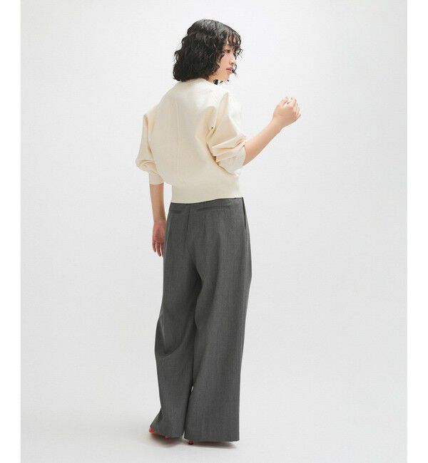 ADAM ET ROPE'「【WEB限定】・【サステナブル】カラー付きカーディガン」|カーディガン|