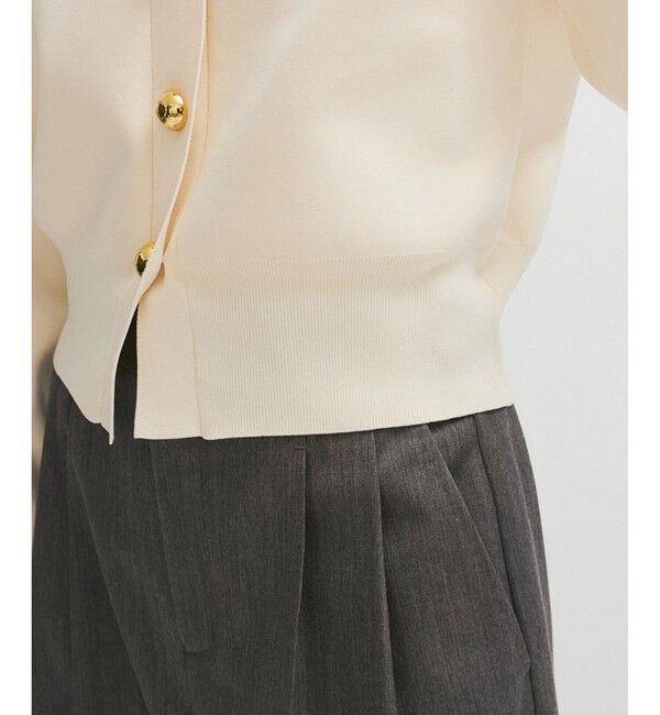 ADAM ET ROPE'「【WEB限定】・【サステナブル】カラー付きカーディガン」|カーディガン|