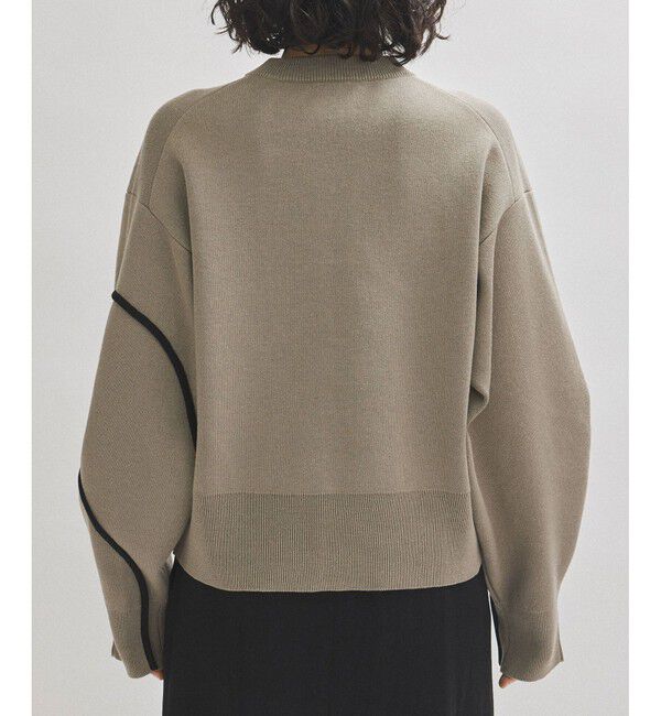 ADAM ET ROPE'「【サステナブル】ラインアートカーディガン」|カーディガン|