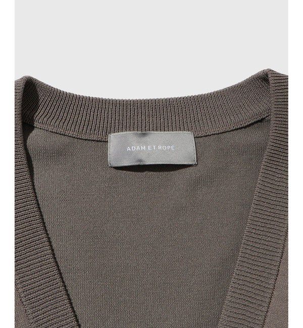 ADAM ET ROPE'「強撚プレーティングニットカーディガン」|カーディガン|