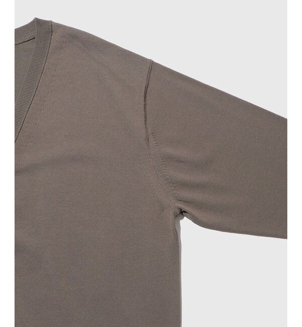 ADAM ET ROPE'「強撚プレーティングニットカーディガン」|カーディガン|