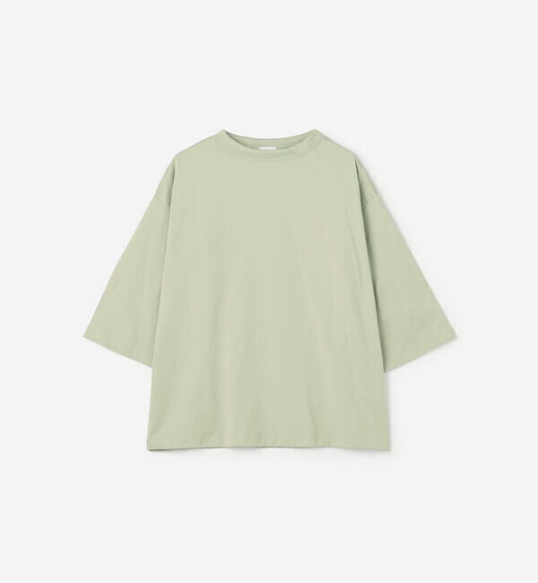 handvaerk「handvaerk | 60/2 ボトルネックTシャツ SOLID WOMEN」|Tシャツ・カットソー|GREEN系1
