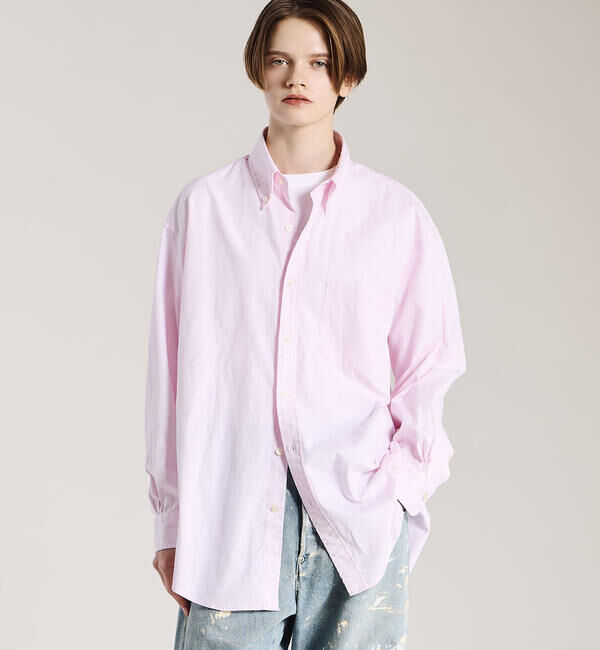  「Brooks Brothers |〈別注〉ピンポイントオックスフォード ポロカラーボタンダウンシャツ WOMEN」|シャツ・ブラウス|PINK