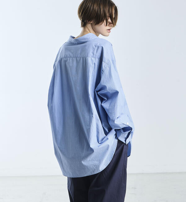  「SOPHIE TALKS ABOUT THE WEATHER | ストライプ オーバーサイズシャツ WOMEN」|シャツ・ブラウス|