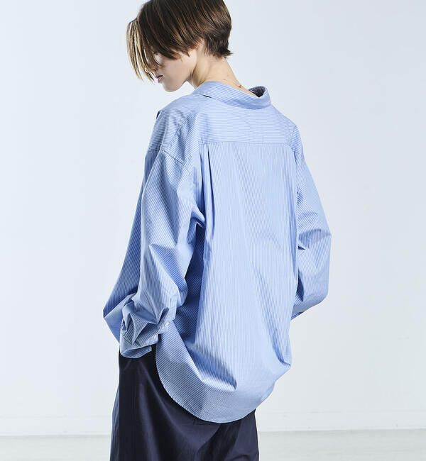  「SOPHIE TALKS ABOUT THE WEATHER | ストライプ オーバーサイズシャツ WOMEN」|シャツ・ブラウス|