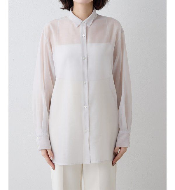 THE PAUSE「【THE PAUSE】シアーオーガンジーシャツ」|シャツ・ブラウス|