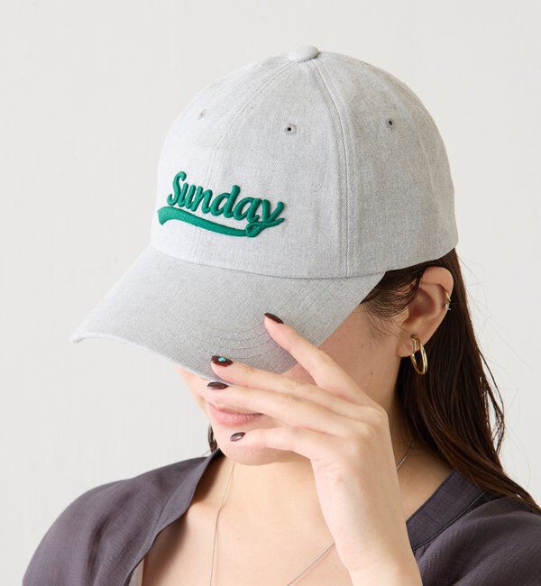  「【PAPILLONNER/パピヨネ】ロゴ刺繍入りキャップ」|ハット|グリーン