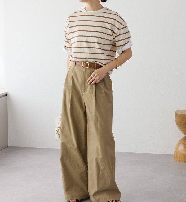  「予約【大人のボーダーTシャツ】マルチボーダーゴブソデTee」|Tシャツ・カットソー|