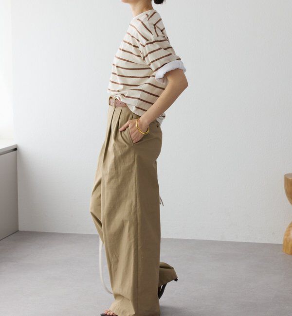  「予約【大人のボーダーTシャツ】マルチボーダーゴブソデTee」|Tシャツ・カットソー|