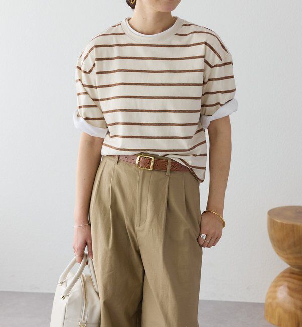  「予約【大人のボーダーTシャツ】マルチボーダーゴブソデTee」|Tシャツ・カットソー|