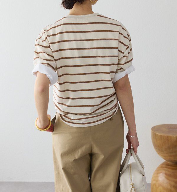  「予約【大人のボーダーTシャツ】マルチボーダーゴブソデTee」|Tシャツ・カットソー|