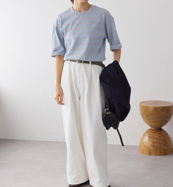  「予約【大人のボーダーTシャツ】マルチボーダーゴブソデTee」|Tシャツ・カットソー|