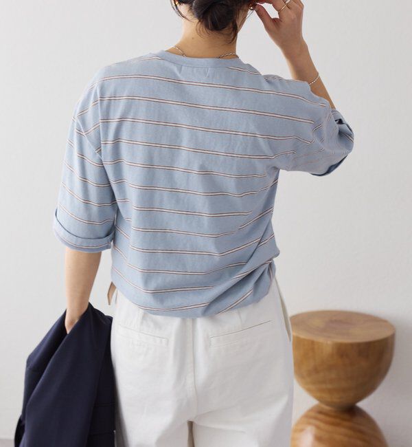  「予約【大人のボーダーTシャツ】マルチボーダーゴブソデTee」|Tシャツ・カットソー|