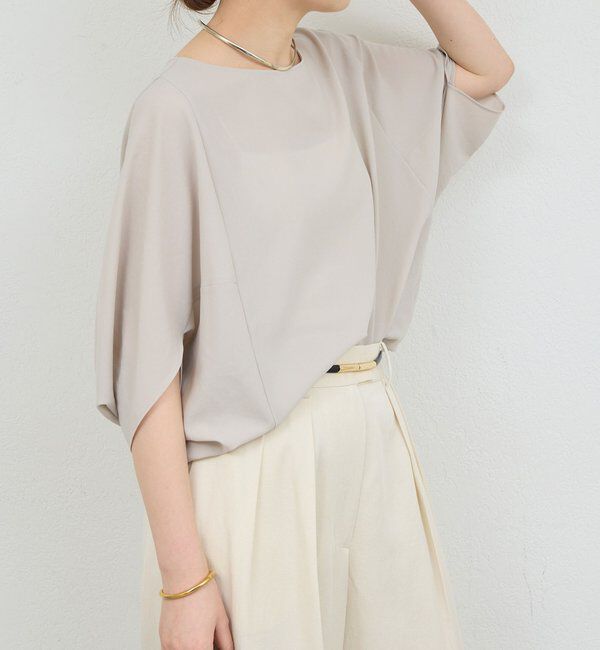  「ドルマンジャージープルオーバー」|シャツ・ブラウス|ライトベージュ