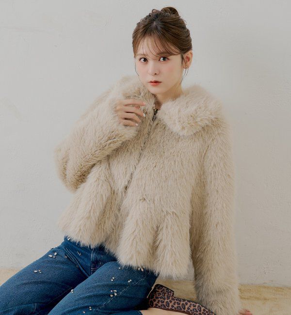  「【SALON by Chico】リバーシブルペプラムデザインミディコート」|その他|ライトベージュ