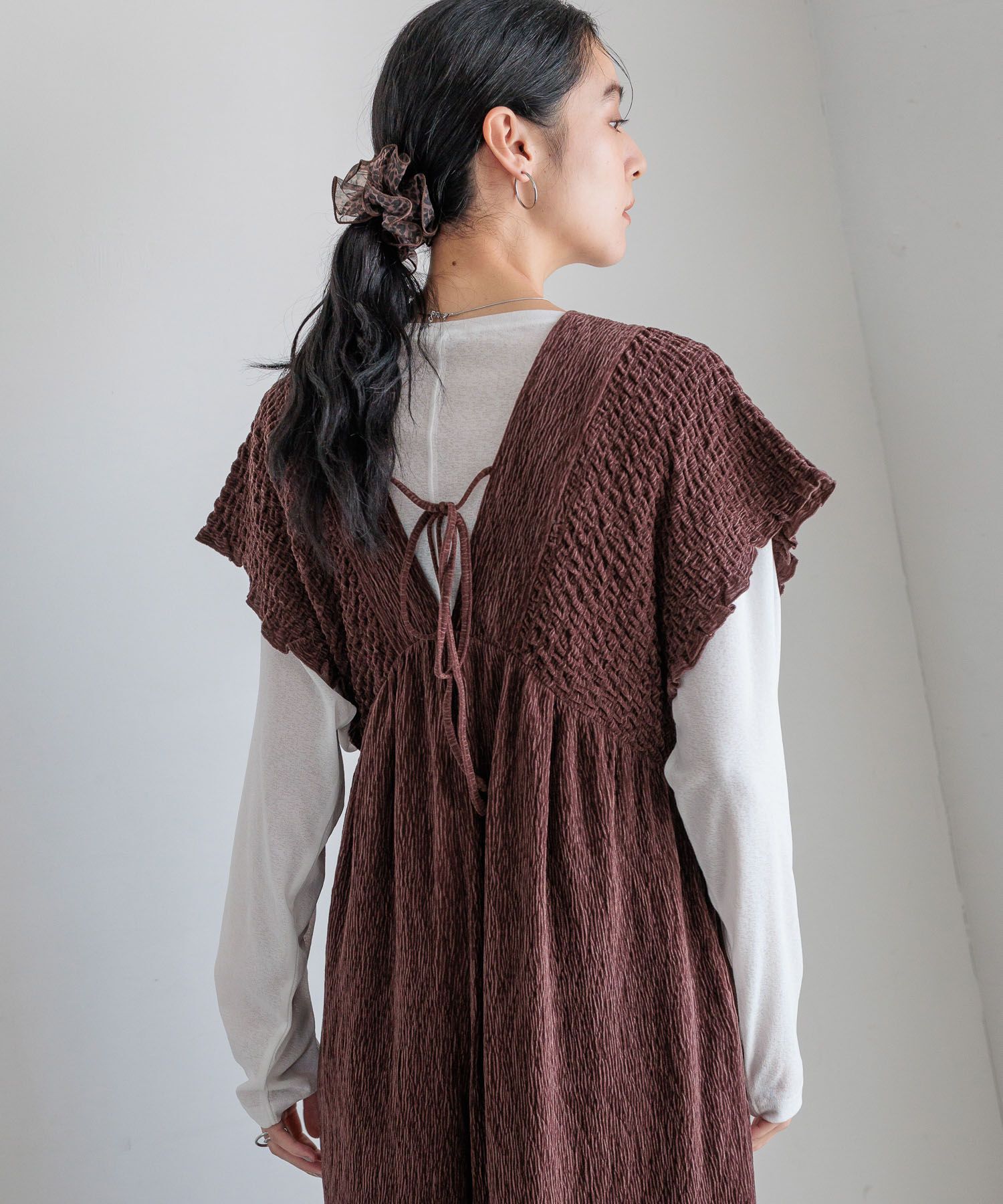 LOWRYS FARM「シャーリングベロアサロペ」|ワンピース|