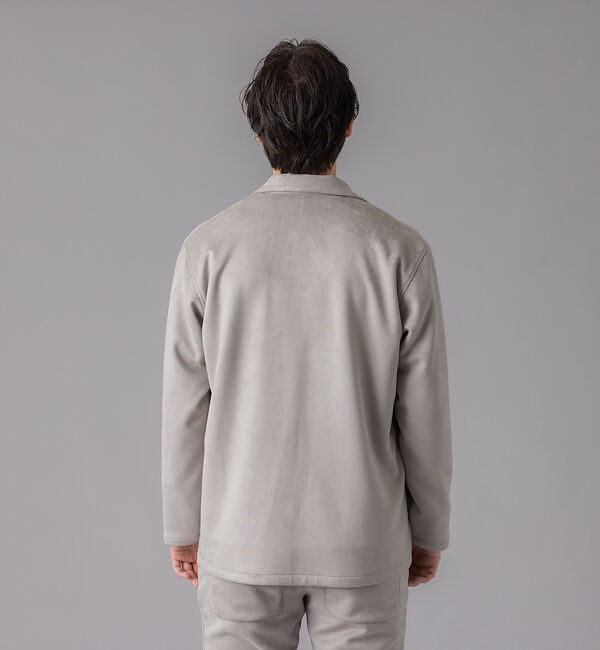 ABAHOUSE「【セットアップ対応】シルキー ネオスエード ボタンレスカーディガン / ジャケッ」|カーディガン|