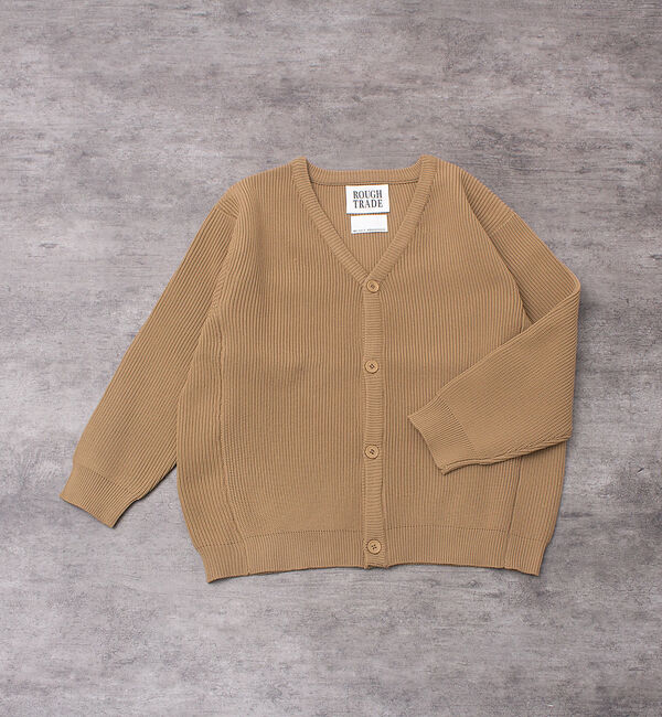 ABAHOUSE「ルーズシルエット ハイゲージ ポリ Vネック ニット カーディガン」|カーディガン|