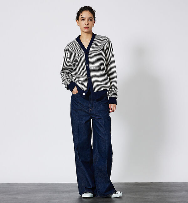 ABAHOUSE「【BARBARIAN / バーバリアン】TIGER&4CRS STRIPESヘビ」|カーディガン|