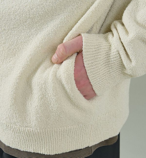 ABAHOUSE「コットンブークレー ダブルZIP ニットブルゾン / クルーカーディガン」|カーディガン|