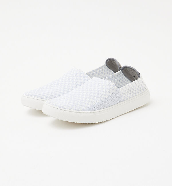 alfredoBANNISTER「サイドマッケイ ゴムメッシュ スリッポン」|スニーカー|ホワイト