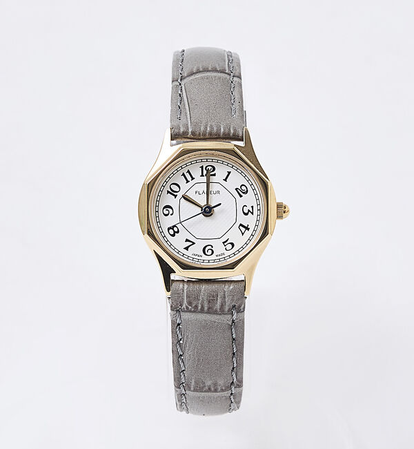 Rouge vif「【FLANEUR/フラヌール】腕時計/八角形/アラビア数字/レディース/腕時計/」|腕時計|グレー