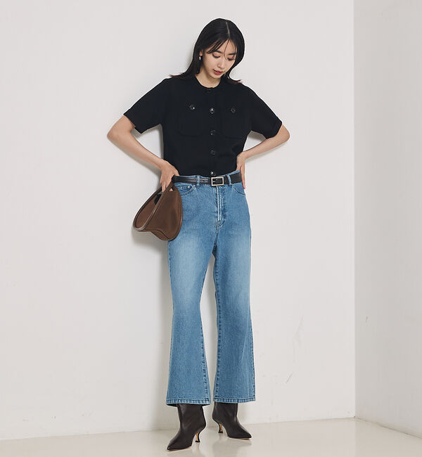 qualite「ショートスリーブカーデ」|カーディガン|