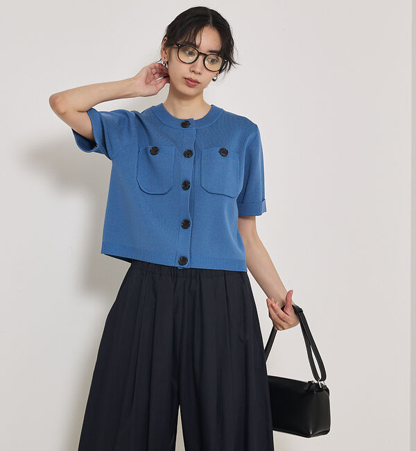 qualite「ショートスリーブカーデ」|カーディガン|