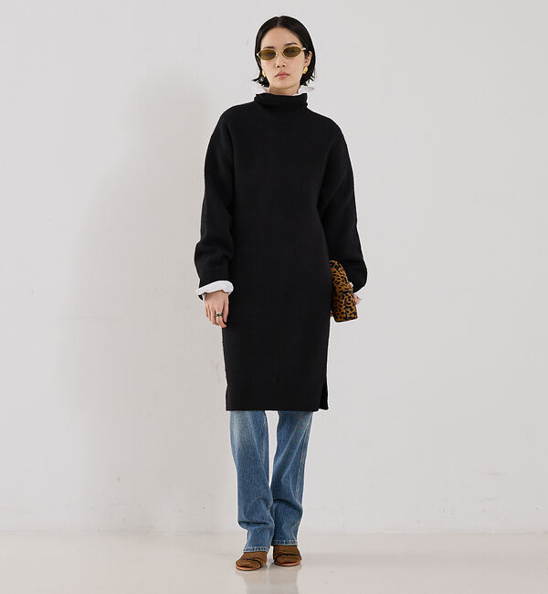 The Store by C' 「【TOTEME】BROAD TURTLENECK DRESS／タートルネックニッ」|ワンピース|