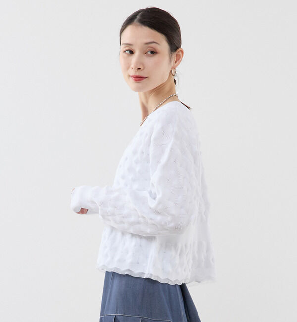 Soffitto「ポコポコ編み2WAYカーディガン」|カーディガン|