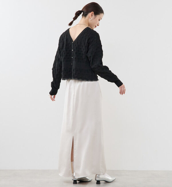 Soffitto「ポコポコ編み2WAYカーディガン」|カーディガン|