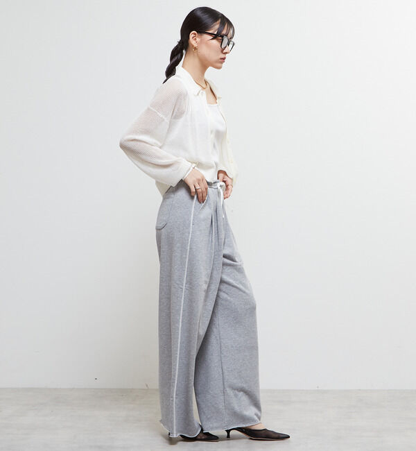 Soffitto「衿付きメッシュカーディガン」|カーディガン|