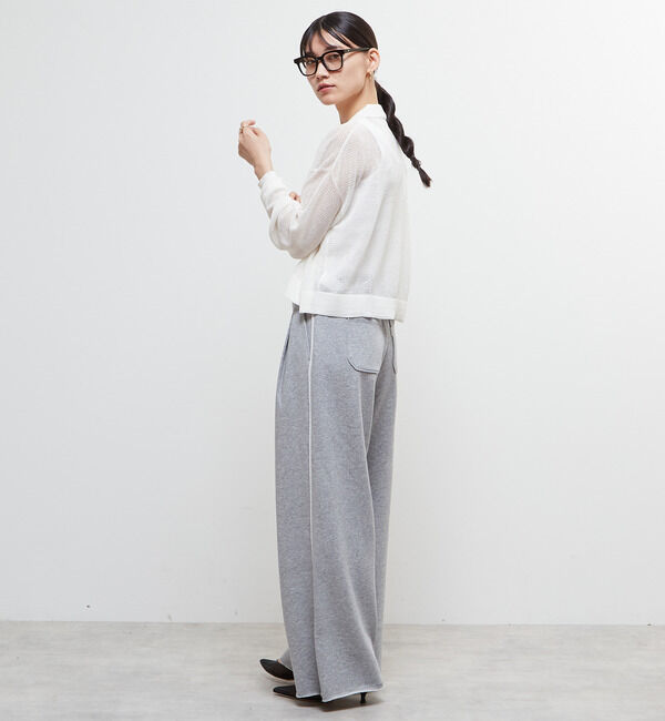 Soffitto「衿付きメッシュカーディガン」|カーディガン|