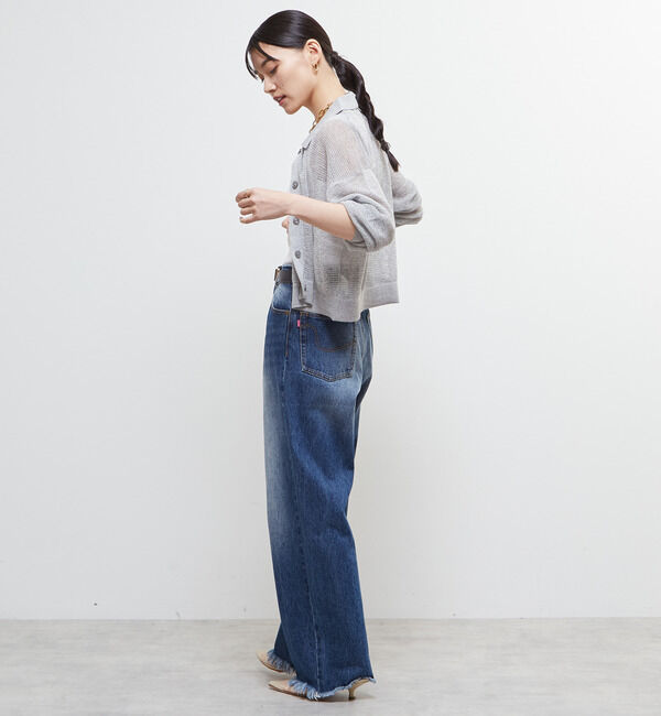 Soffitto「衿付きメッシュカーディガン」|カーディガン|