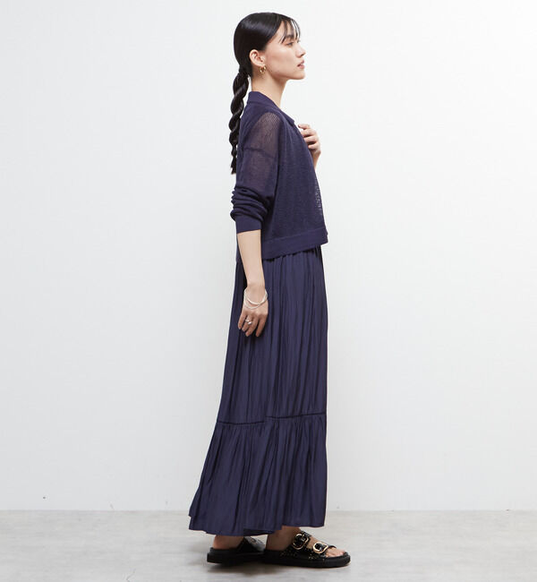 Soffitto「衿付きメッシュカーディガン」|カーディガン|