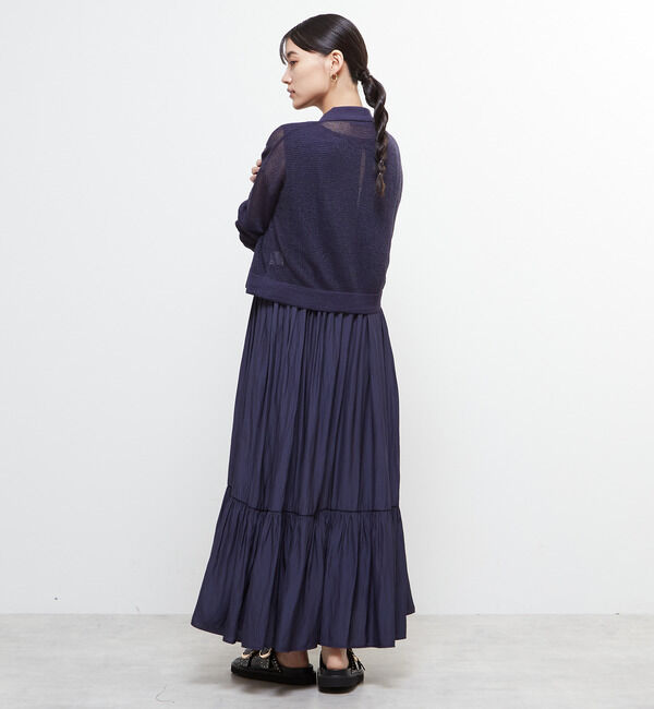 Soffitto「衿付きメッシュカーディガン」|カーディガン|