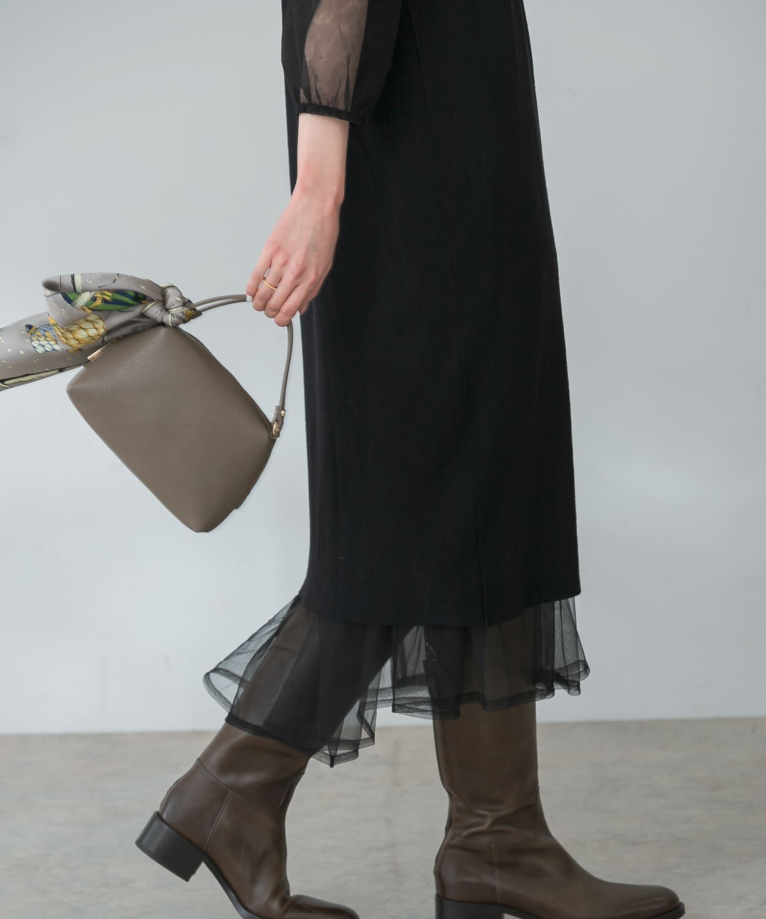 URBAN RESEARCH ROSSO「TORRAZZO DONNA　ニット&times;オーガンジーリバーシブルワンピース」|ワンピース|