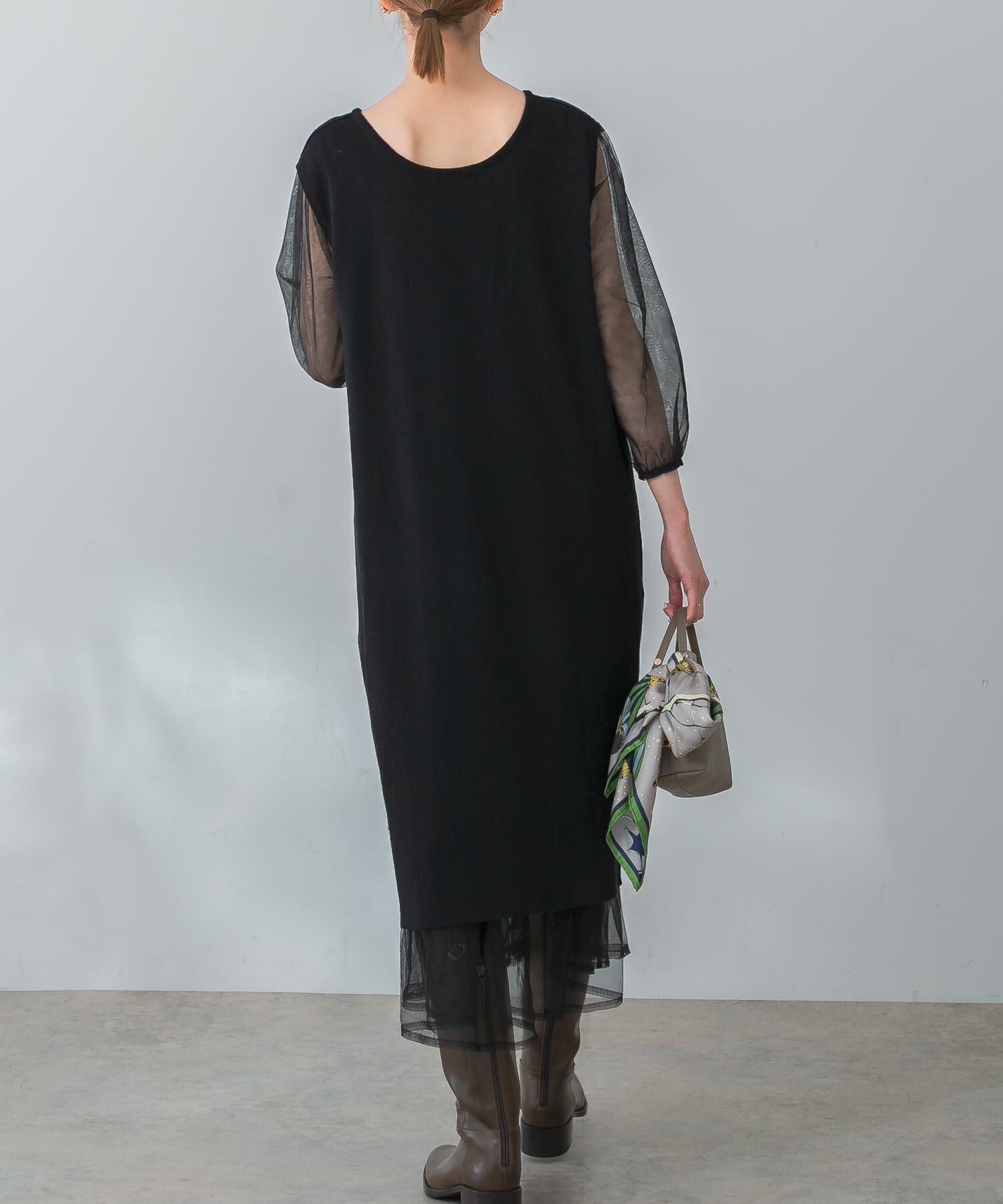 URBAN RESEARCH ROSSO「TORRAZZO DONNA　ニット&times;オーガンジーリバーシブルワンピース」|ワンピース|
