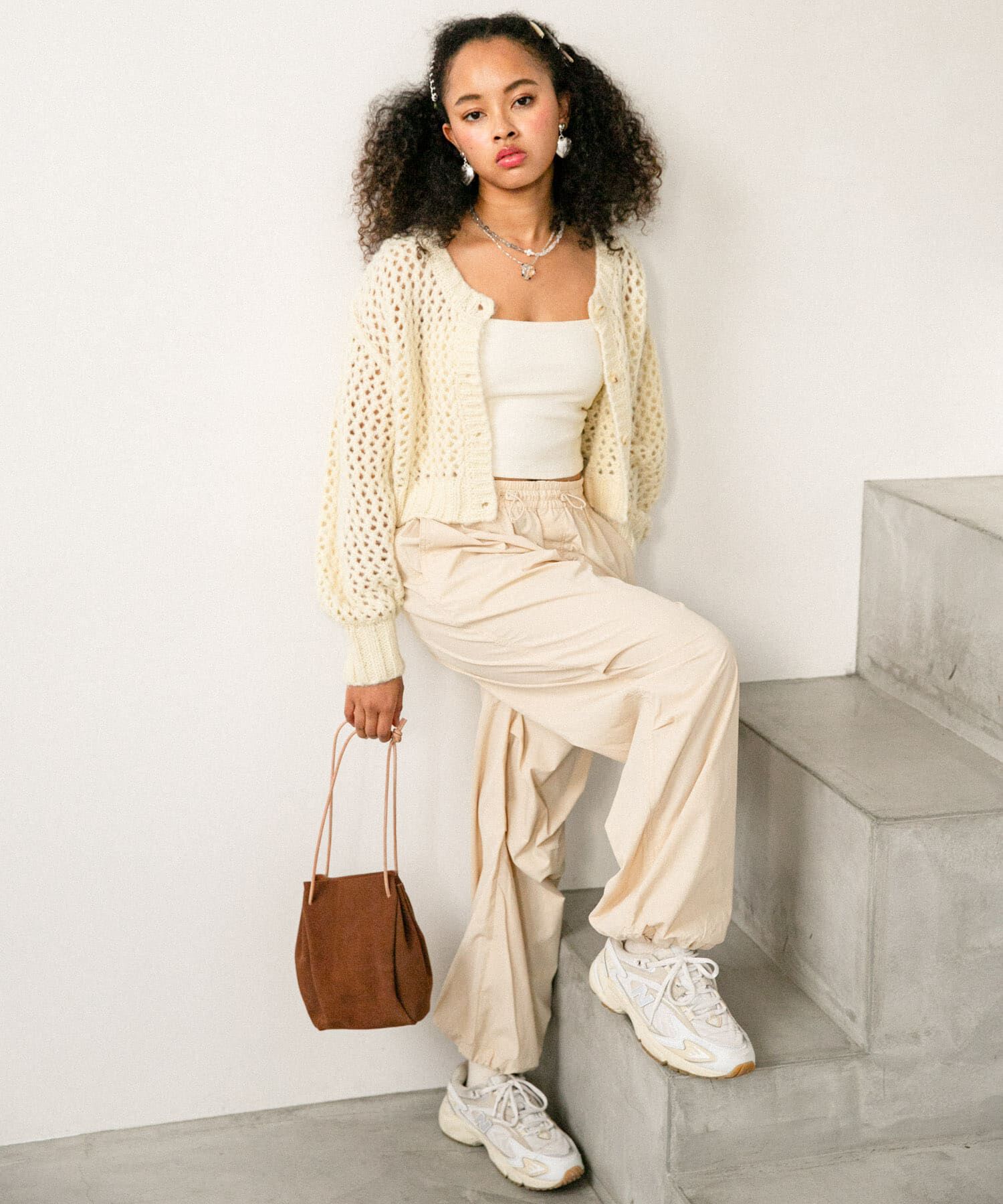 Sonny Label 「AyaKawasaki　メッシュショートカーディガン」|カーディガン|