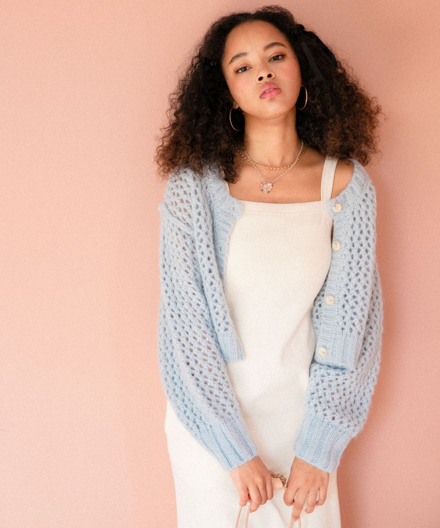 Sonny Label 「AyaKawasaki　メッシュショートカーディガン」|カーディガン|