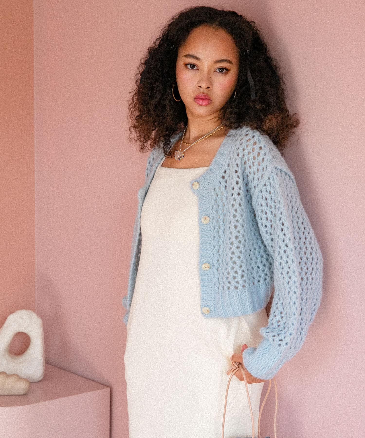 Sonny Label 「AyaKawasaki　メッシュショートカーディガン」|カーディガン|