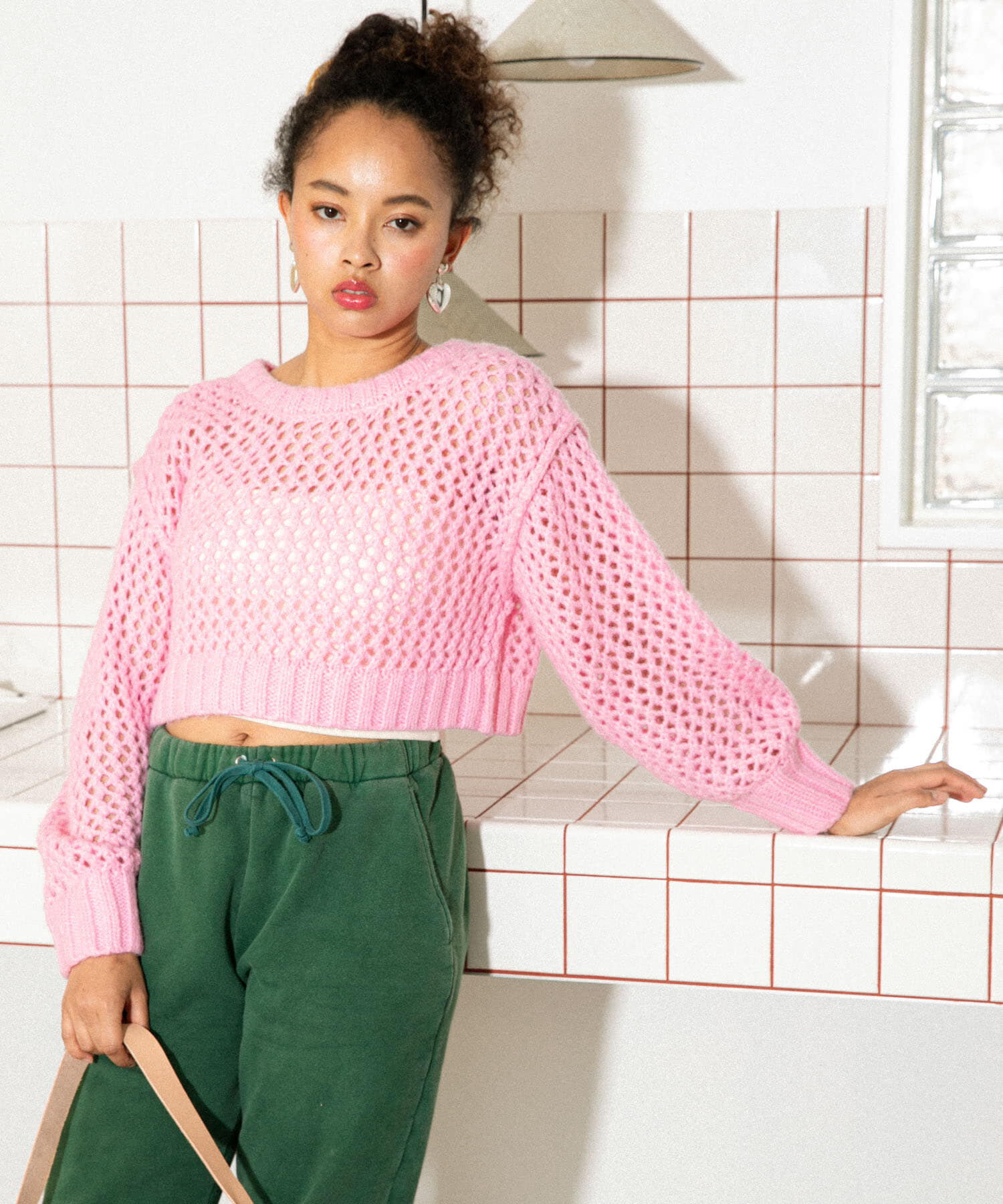 Sonny Label 「AyaKawasaki　メッシュショートカーディガン」|カーディガン|