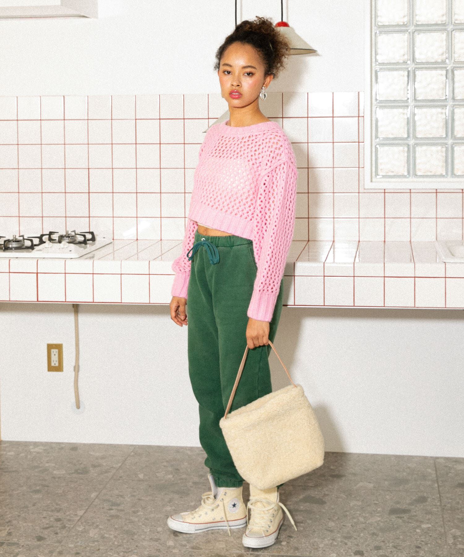 Sonny Label 「AyaKawasaki　メッシュショートカーディガン」|カーディガン|