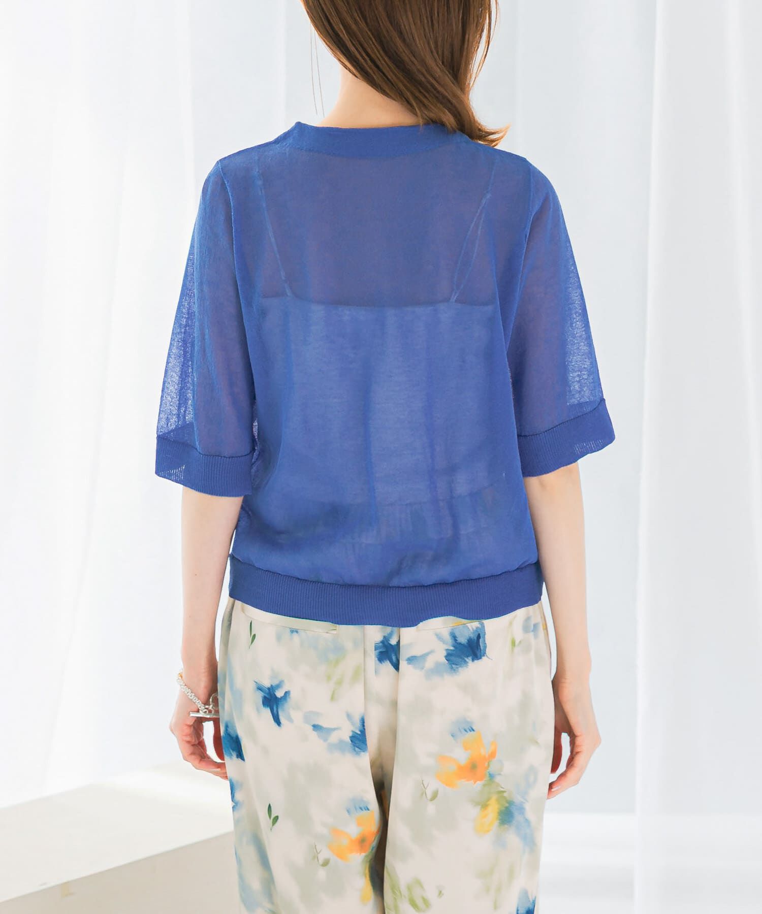 URBAN RESEARCH ROSSO「デザインボタンシアーカーディガン」|カーディガン|