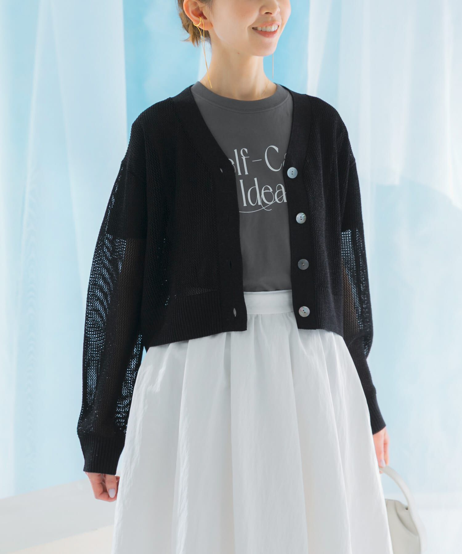 URBAN RESEARCH ROSSO「メッシュラメショートカーディガン」|カーディガン|