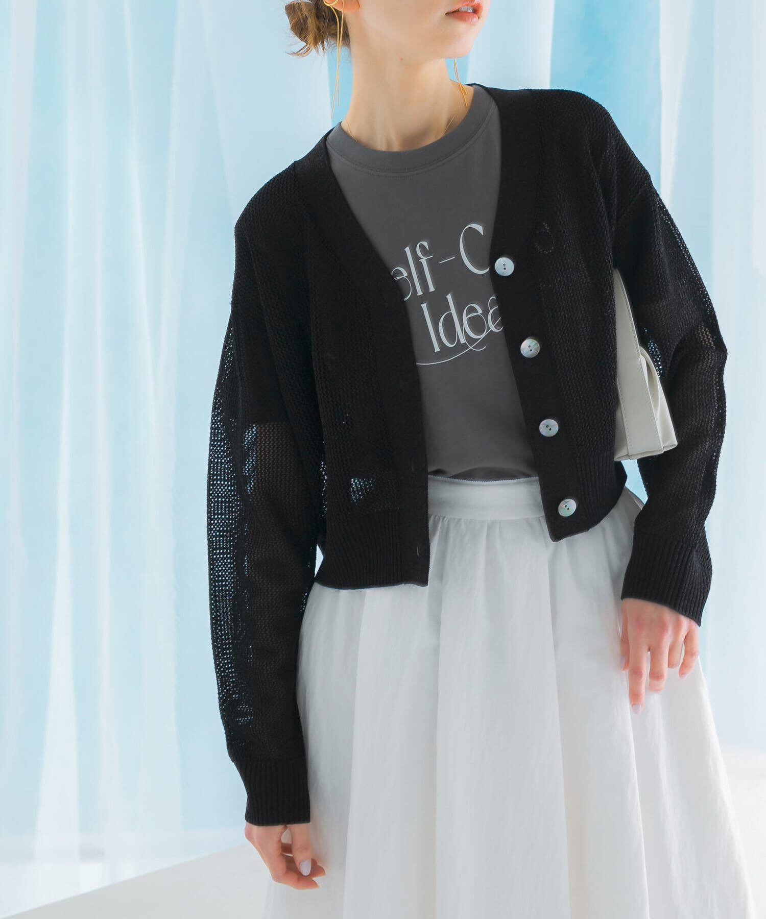 URBAN RESEARCH ROSSO「メッシュラメショートカーディガン」|カーディガン|