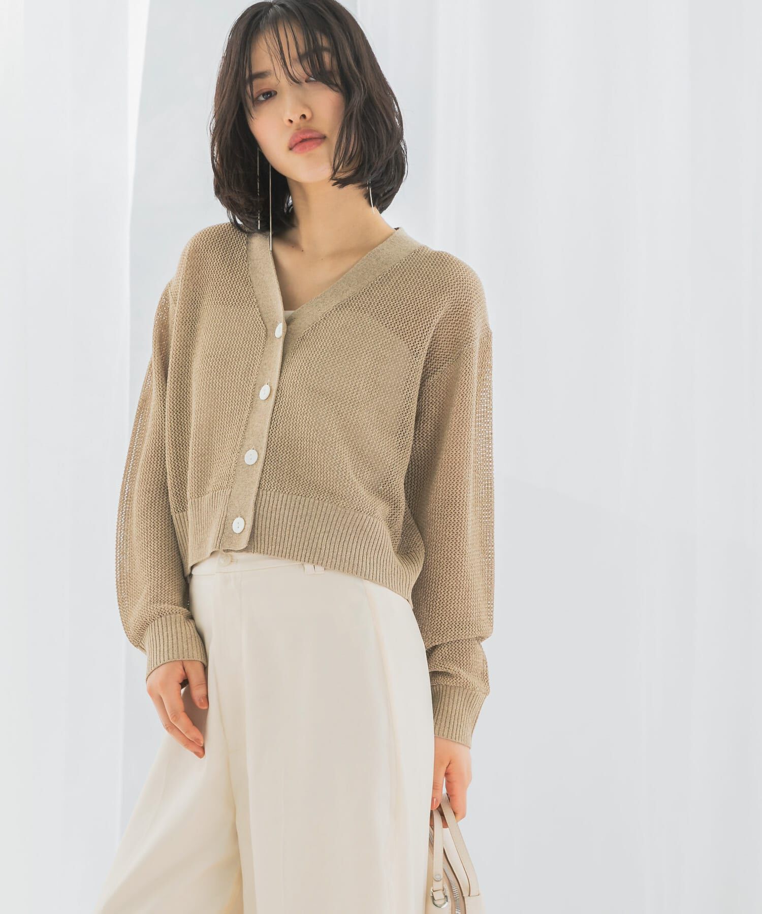 URBAN RESEARCH ROSSO「メッシュラメショートカーディガン」|カーディガン|