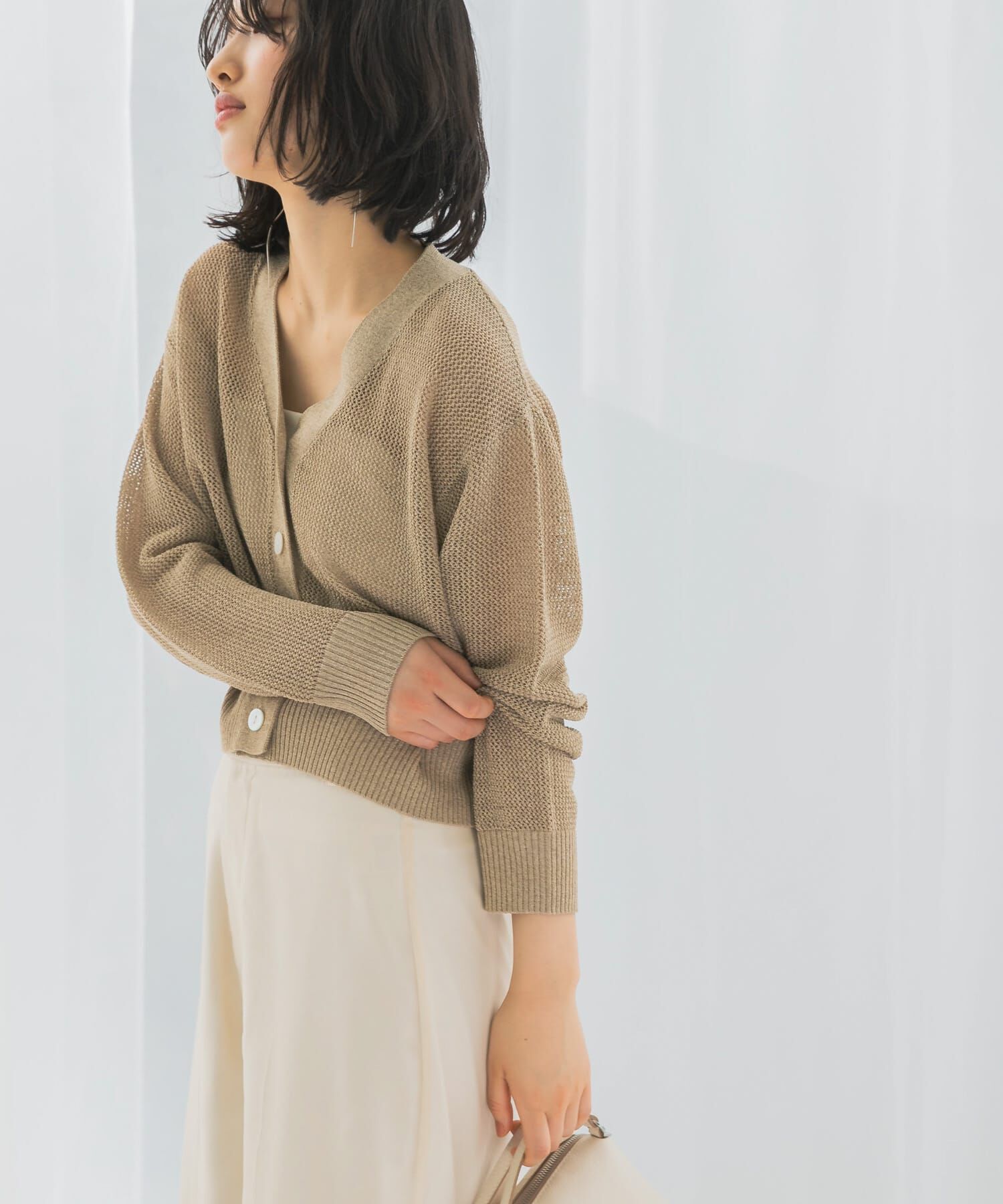 URBAN RESEARCH ROSSO「メッシュラメショートカーディガン」|カーディガン|